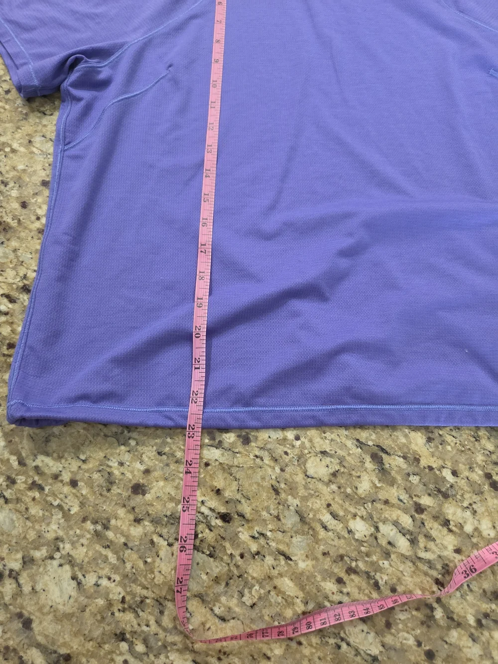 lululemon Lavender Athletic Top with Logo Patch Hiking Shirt